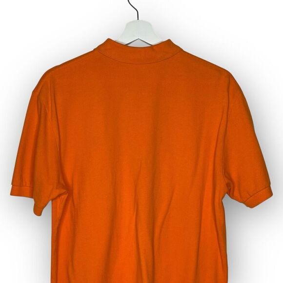 Vintage Polo Ralph Lauren Orange Pique Short Sleeve Polo Shirt Men's Size Medium - Picture 5 of 9